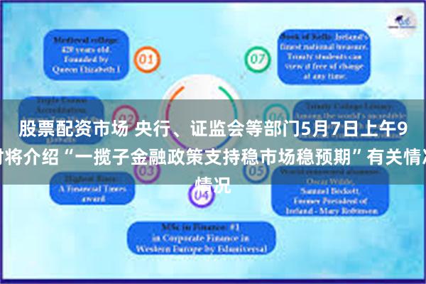 股票配资市场 央行、证监会等部门5月7日上午9时将介绍“一揽子金融政策支持稳市场稳预期”有关情况