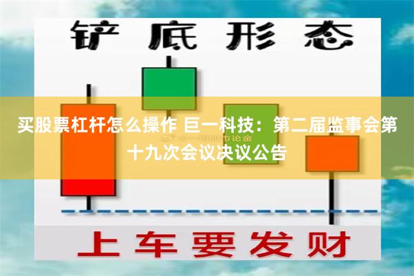 买股票杠杆怎么操作 巨一科技：第二届监事会第十九次会议决议公告