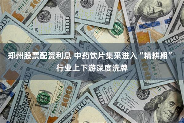 郑州股票配资利息 中药饮片集采进入“精耕期” 行业上下游深度洗牌