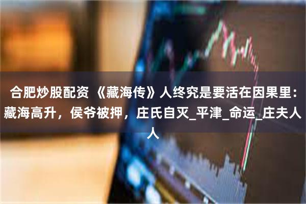 合肥炒股配资 《藏海传》人终究是要活在因果里：藏海高升，侯爷被押，庄氏自灭_平津_命运_庄夫人