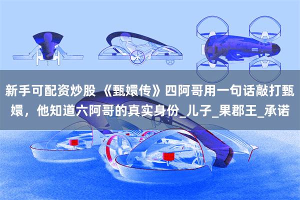 新手可配资炒股 《甄嬛传》四阿哥用一句话敲打甄嬛，他知道六阿哥的真实身份_儿子_果郡王_承诺