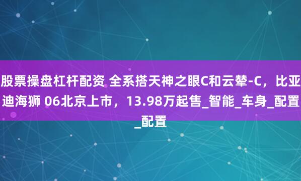 股票操盘杠杆配资 全系搭天神之眼C和云辇-C，比亚迪海狮 06北京上市，13.98万起售_智能_车身_配置