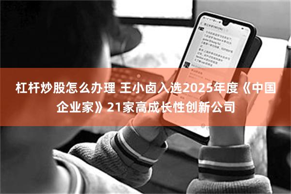 杠杆炒股怎么办理 王小卤入选2025年度《中国企业家》21家高成长性创新公司